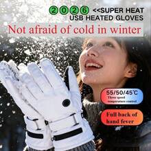 1 Pair Unisex Thermal Lined Heated Gloves, Warm Anti-Slip Touchscreen Gloves For Outdoor Sports Like Cycling, Skiing In Autumn/Winter