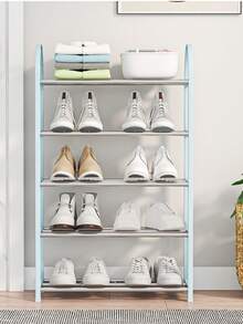 4-Tier X-Shaped Dust-Proof Shoe Rack, Space-Saving, Easy Assembly, Ideal For Home And Kitchen, Suitable For Shoe Storage, Modern Shoe Rack, Shoe Organizer Rack, Living Room Shoe Rack, And Home Decor. Halloween Decoration - Multicolor - View 2