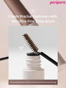 Peripera K-Beauty SPEEDY SKINNY BROWCARA，眉毛定型膏，超细刷头，轻松打造精致眉妆，防水染眉胶，持久不晕染，眉毛定型液，眉毛填充，丰盈眉毛定型膏，配备眉刀刷，强力定型染眉胶，韩式彩妆 - #05 Peony Ash - 查看 5