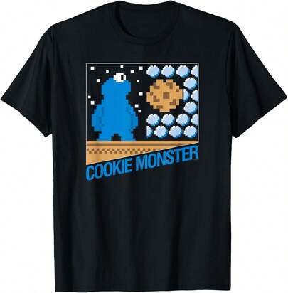 Camiseta de Cookie Monster en 8-bit