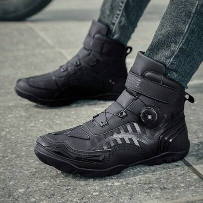 Men's Outdoor Cycling Motorcycle Racing Shoes, Breathable Bike Riding Shoes For All Seasons