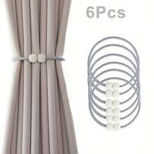 4pcs Decorative Curtain Tiebacks Magnetic Curtain Holdbacks Home Decor - 6Pcs - View 10