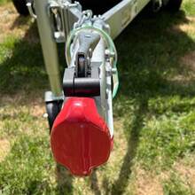 High Security Hitch Lock Caravan Trailer Hitch Coupling Tow Lock Universal W/Key - Red - View 3