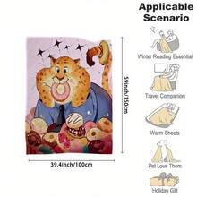 1 Piece Animal City Cartoon Blanket - Soft Flannel Shawl, Printed With Judy Hopps And Nick Wilde Digital Patterns, Suitable For All Seasons, Warm And Comfortable Gift, Suitable For Home, Office, Travel And Camping, Bed Accessories, Lively Design, Durable - Phong cách - Xem 8