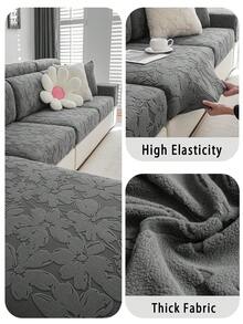 1 Vỏ bọc đệm ghế sofa chống trượt bằng vải Jacquard sang trọng, mềm mại và thân thiện với da, thân thiện với thú cưng, chống bụi bẩn, vỏ bọc ghế sofa đàn hồi, phù hợp với ghế sofa kết hợp hình chữ L và ghế sofa 1/2/3/4 chỗ ngồi (bán riêng lẻ), phù hợp cho mọi mùa - Màu xám đen - Xem 9