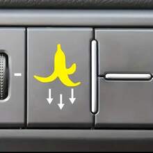 2个黄色香蕉皮汽车按钮贴纸！粘性强，移除后不留残胶，不会损坏原车零件。 - 均碼 - 查看 5