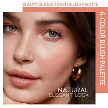 beauty glazed Palet Perona Pipi 6 Warna, Perona Pipi Serbaguna untuk Menyorot & Mengontur, Warna Intensitas Tinggi, Dapat Dibangun Lapisannya, Tahan Air, Anti Luntur, Menciptakan Tampilan Riasan Alami - B109A - View 2