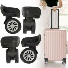 4Pcs Universal Luggage Wheel Replacement Set Heavy Duty Suitcase Carrier Wheels - Black - View 1