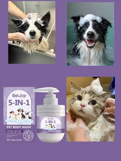 EelJoy 5-IN-1 3.530Z Pet Shampoo Gently Cleanses And Cares For Fur, Keeping Your Pet's Fur Smooth And Shiny. This Shampoo Is Perfect For Cats And Dogs, Making The Fur Soft, Shiny, Hydrated And Strong. It Has A Long-Lasting Fragrance, Deeply Nourishing, Shining, Relaxing And Smooth. The Fragrance Lingers For A Long Time, Making The Fur Healthier And Softer Like Silk. Dog Stuff, Cat Stuff, Dog Shampoo, Shampoo, Cat Shampoo
