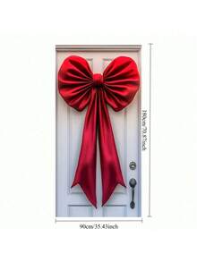 Decoración de arco para puerta como regalo de Navidad, decoración de fiesta para el patio, banner de celebración - Rojo y blanco - Ver 8