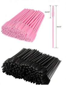 200pcs Black Exquisite Eyelash Brush, Eyebrow Brush, Makeup Brush For Eyelash Extension Combing - Multicolor - View 3