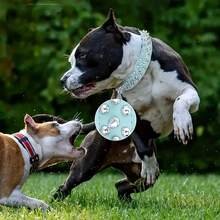 Adjustable Spiked Dog Collar Set (With Leash) - Faux Leather Studded Pet Collar, Ideal For Outdoor Walks, Bite-Resistant, Durable Training Collar, Suitable For Medium And Large Dogs - 黑色 - 查看 2