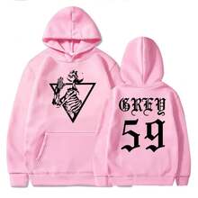 G59 Skeleton  Hip Hop  Music Unisex Pullover Casual Comfortable Soft Print Autumn Fleece HoodiesSweatshirts - màu đen - Xem 7