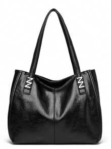 Luxury Designer Handbag Woman Bags Shoulder Bags For Women Fashion Large Capacity Soft Leather Ladies Casual Tote Bag - Black - View 2