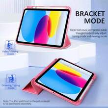 IPad Protective Case With Pen Slot, Compatible With IPad A16/2025, IPad 11th/10th Gen, Suitable For IPad Air 11/M3/M2 Smart Protective Case, Shiny Shell, Also Compatible With IPad Air 4/5 - 粉色 - 查看 7