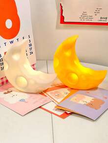 Luz de noche de queso de dibujos animados amarillo/blanco, luz de noche linda, lámpara de mesita de noche creativa para dormitorio, luz de ambiente, regalo para parejas, amigos, luz de ambiente para dormitorio - Multicolor - Ver 2