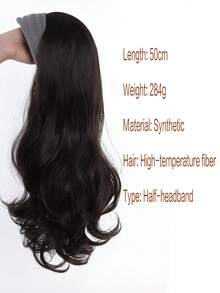 合成长直发发带半假发夹式接发蓬松自然假金发发片带发带 - 彩色 - 查看 4