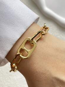 这款STYLEVER单字母金手链，搭配五角星链和不锈钢链，适合工作、日常生活、派对、宴会和舞会等场合佩戴。它是一款独特而奢华的女士项链。 - 金黃色 - 查看 3