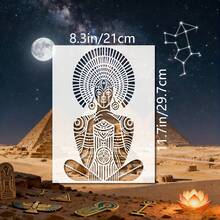 Portrait Of Egyptian Women Stencil Reusable 11.7*8.3 Inches For Painting With Paint Brush Drawing Templates For Crafts Wall Art Furniture Canvas