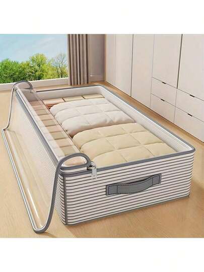 Nachttisch Aufbewahrungstasche, Schubladenartiger Kleiderschrank Aufbewahrungstasche, Stoff Bettdecken Aufbewahrungsorganizer, flach, staubdicht, feuchtigkeitsbeständig, verstärkt, aus Vliesstoff mit Reißverschluss, faltbar, Aufbewahrungstasche für Herbst/Winter Bettdecken, Unterbett Kleidungsaufbewahrung, essentiell für den Herbst, platzsparende Aufbewahrungstasche, Wäschesack, Kleidersack, wasserdicht, Aufbewahrungstaschen, Kleiderorganizer, Kleidungsaufbewahrung, Reisetasche