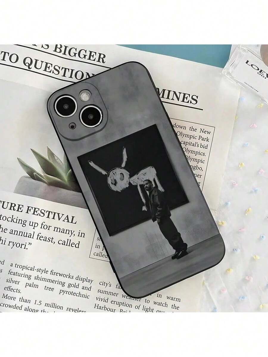 Funda de teléfono Rapper D-Drake compatible con 17 Air 16 E Pro Max 15 14 13 Mini 12 Pro 11 Max Plus, carcasa suave negra, funda compatible con funda 17 Pro Max, funda 17 Pro, funda 17, funda 16, funda 16 Pro Max, funda 15 - Negro 2 - Ver 1