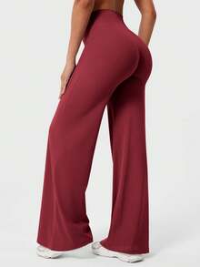 YEOREO Workout Leggings Womens No Front Seam Straight Leggings 31.5" High Waist Buttery Eddiy Gym Yoga Pants - 安可拉紅 - 查看 6