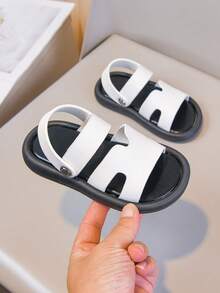 1双幼儿户外软底舒适运动凉鞋，男童凉鞋拖鞋二合一 - 白色 - 查看 8