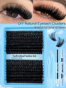 CMAYOME 320 قطعة رموش صناعية تأثير مكياج عيون ثلاثية الأبعاد، طقم إطالة الرموش بأنماط مختلطة مع لاصق وختم، ملقاط وفرش للمبتدئين، مجموعة رموش كثيفة وفاخرة مع غراء الإطالة، أعواد مسكرة، مشبك رموش، مكياج جمالي لتكبير العيون، خليط واقعي من رموش DIY للاستخدام اليومي/الثقيل/الخفيف/المسرح - متعدد الألوان - مشاهدة 3