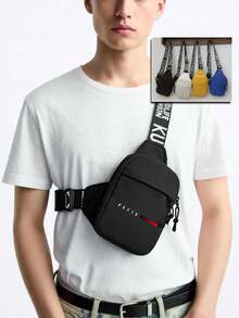 Men's New Construction Site Changeover Large Capacity Multi-Function Waterproof Durable Chest Bag Messenger Bag, Holiday - Multicolor - View 11