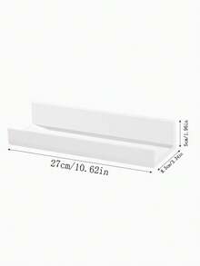 Bộ 1/2/3/4/6 kệ treo tường acrylic màu trắng, kệ sách treo tường không cần khoan cho phòng trẻ em, giá đựng đồ treo tường, kệ treo tường phòng tắm. - trắng - Xem 10