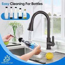 Stainless Steel Long Handle Bottle Brush - 12.2x2.76 Inches Bottle Brushes Cleaning Stainless Steel Scrubber Reusable Washing Kitchen Accessories Cups Glass Glasswares - atributo único - Ver 3