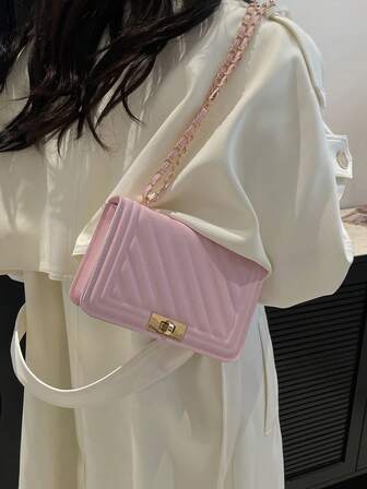 Fashionable New Mini Quilted Embossed Chain Shoulder Bag, Simple Versatile Crossbody Bag, Stylish Women Small Square Bag