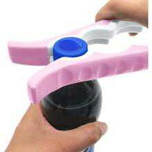 Jar Opener Bottle Opener And Can Opener For Weak Hands, Seniors With Arthritis And Anyone With Low Strength, Mutil Jar Opener Get Lids Off Easily (Pink) - Pink - View 3