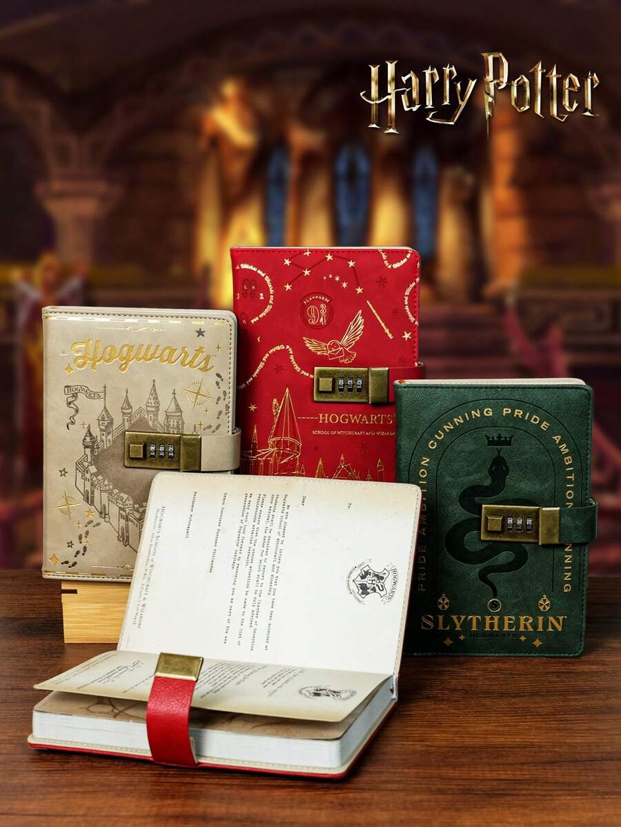 Harry Potter 1 Sổ tay sáng tạo cổ điển, Sổ nhật ký công việc hàng ngày có mật mã bảo vệ bản đồ Lâu đài , Sổ tay nghệ thuật retro tinh tế đa chức năng dùng cho văn phòng, lập kế hoạch, quà tặng sinh nhật, quà tặng tốt nghiệp cho thanh thiếu niên hâm mộ  [Được cấp phép chính thức] - Nhiều màu - Xem 1
