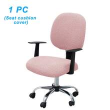 2pcs Pink Jacquard Removable & Washable Office Chair Covers, Modern Spandex Stretch Office Chair Slipcovers, Suitable For Office, Study Room And Home, All Season - Pink - View 8