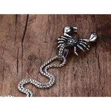 GYJ  Cadena Collar Dije Escorpion Alacran Acero Inoxidable82 - como en la foto - Ver 4