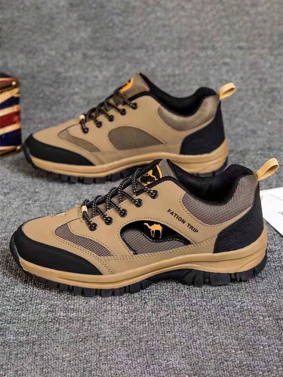 Tenis De Plataforma Marrones Cómodos Para Hombre, Tenis Casuales Negros Elegantes Y Versátiles Para Hombre, Zapatos De Punta Redonda Con Cordones, Suela Antideslizante Y Resistente Al Desgaste, Forro Cómodo, Adecuados Para Actividades Al Aire Libre, Estilo Callejero, Centros Comerciales Y Viajes. - Marrón - Ver 1