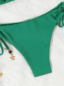 Women's Bikini, Beachwear, Plus Size Women's Beach Swimsuits, Vacation, Beach, Party, Sophisticated, Pool, LARA VIVA - Màu xanh Bạc hà - Xem 3