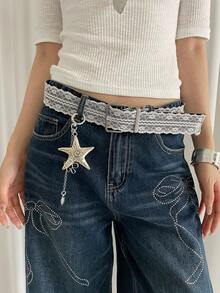 1 chiếc thắt lưng ren Y2K thời trang đa năng, phụ kiện thắt lưng cho váy và quần jeans nữ, thích hợp cho các buổi hẹn hò tối, mua sắm cuối tuần, tiệc tùng và trang trí ngày Valentine, quà tặng. - Nhiều màu - Xem 5