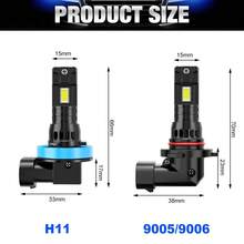 TOAUTO 2PCS H11 LED Light 70W 30000LM 9005 HB3 9006 HB4 LED Headlight Canbus High LOW Lamps Auto With Fan Turbo Lights 6000K