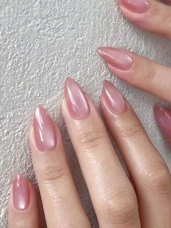 24pcs Pink Cat Eye Flash Nails Press On Short False Nails Square Shape Fake Nails Manicure Set Includes 1sheet Adhesive Tabs & 1pc Mini File Perfect For Everyday Wvear