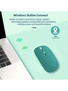 Macaron Color Wireless Silent Mouse, Suitable For IPad And Laptops (Battery Not Included); Universal Wireless Mouse - Compatible With IPad, Tablets, MatePad, Mi Pad, Android, Windows Tablets, Laptops And Notebooks - Compact Portable Design. - Multicolor - View 7