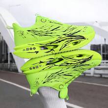 Men's Ultra-Light Shock-Absorbing Professional Racing Running Shoes, Marathon Sports Shoes, Competitive Running Shoes, Student Fitness Training Shoes, Outdoor Sports Shoes - Fluorescent Green - View 4