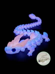 新款潮流中国龙摆件，印花工艺，翅膀可活动，玫瑰龙、蛇龙款式可选，水晶材质，晶莹剔透，光泽亮丽，关节可自由活动，夜光模式，色彩缤纷，适合各种场合，可爱又酷炫，是生日礼物、派对装饰、收藏品等的理想之选。 - 彩色 - 查看 6