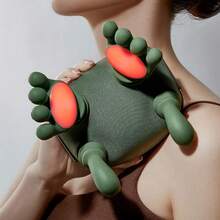 Massageador com Aquecimento Infravermelho, Massagem Realista de Mão Humana, Alças Hands-Free, Tipo-C – Alívio para Pescoço, Ombros, Costas e Pernas - D.K.L - Verde - Visão 7