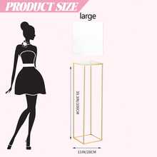 3 pièces Socle cylindrique, support cylindrique en métal doré carré pour fleurs de fête, socle d'exposition, table cylindrique, décoration de fête d'anniversaire pour vase - Multicolore - Voir 14