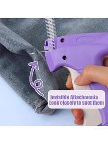 Quick Clothing Fixer,Consulbefor Sewing Machine,Quilt Tacking Gun,Micro Stitch Gun,Mini Stitch Hemming Gun For Clothes,Micro Tagging Stitch Tool For Clothing(1 Tag Gun + 6 Needles + Glue Needles 500 White And 500 Black)
