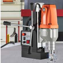 Taladro magnético de 980 W con diámetro de perforación de 1-1/3 pulgadas (35 mm) Máquina de taladrado magnético 2700 LBS Fuerza magnética Sistema de perforación magnética 680 RPM Taladro magnético eléctrico portátil - Naranja - Ver 1