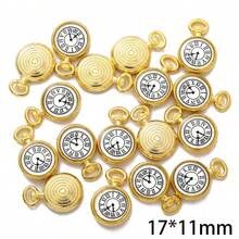 20个锌合金复古钟表吊坠饰品 - 非常适合DIY项链和手链制作 - 高品质珠宝制作材料 - 彩色 - 查看 3