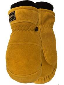 Watson Gloves Leather Winter Lined Ranch Mitts - Crazy Horse Heritage, Comfortable, Deerskin, Warm Sherpa Lining - Extra Large - 查看 2